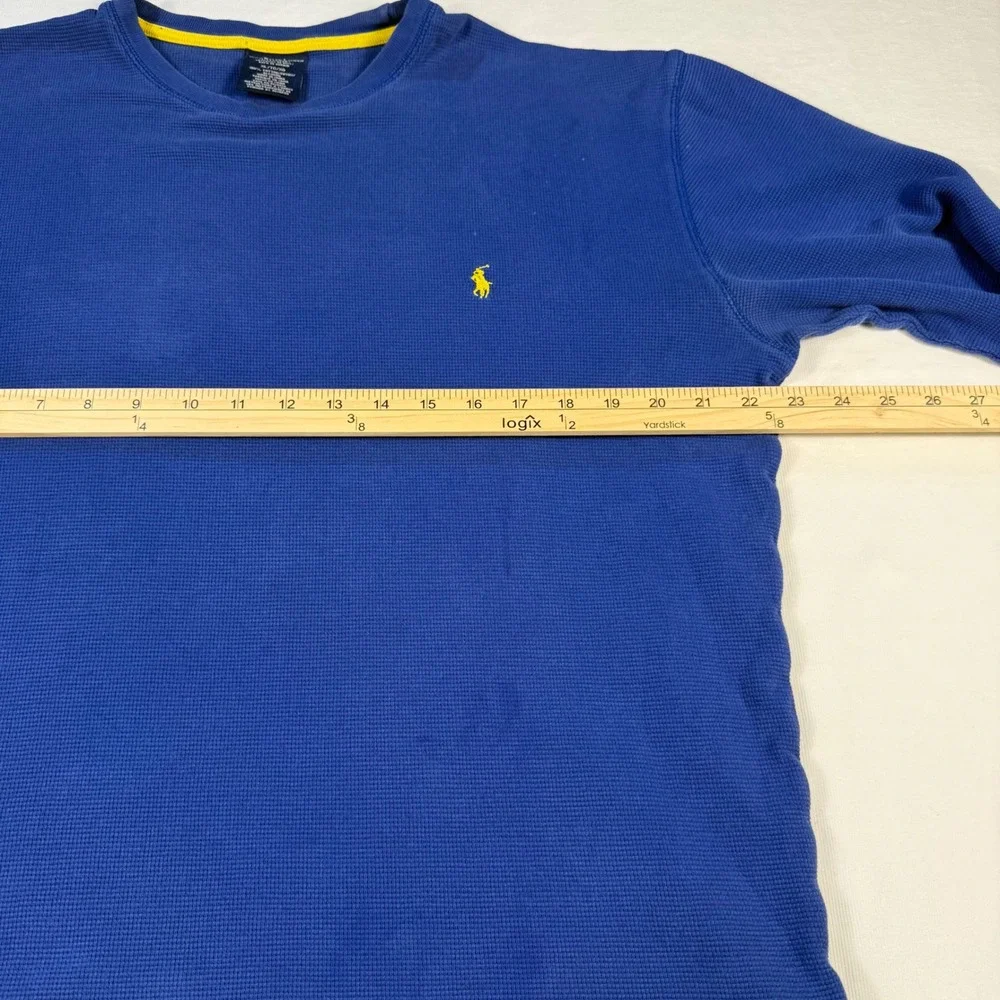 Polo Ralph‎ Lauren Mens XL Blue Long Sleeve Sleepwear Pajama Top Thermal